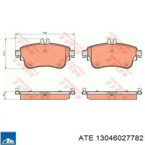 Купить 13046027782 ATE Колодки тормозные