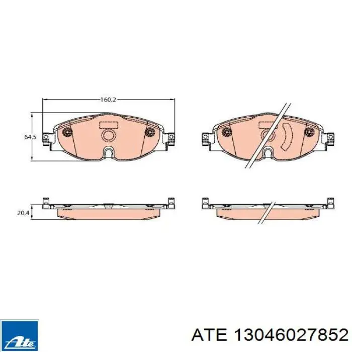 Колодки ATE 13046027852 цена, от 71.02 USD