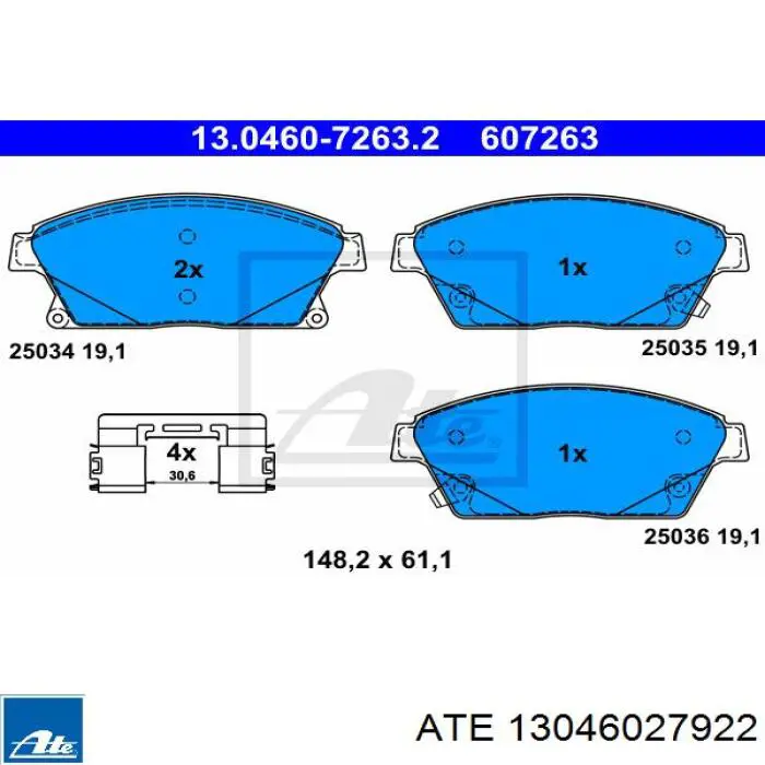 Колодки ATE 13046027922 цена, от 69.94 USD