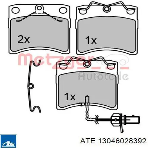 Колодки ATE 13046028392 цена, от 21.91 USD