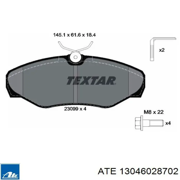 Колодки ATE 13046028702 цена, от 24.06 USD