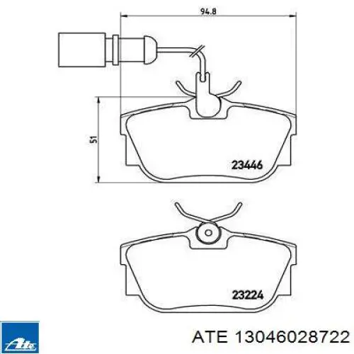 Колодки дисковые  ATE 13046028722 цена, от 17.74 USD