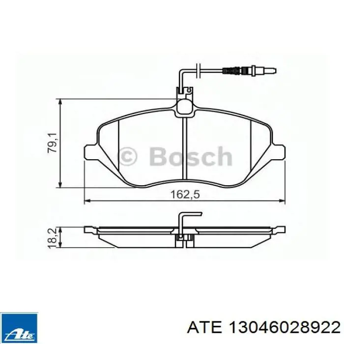 Колодки ATE 13046028922 цена, от 48.75 USD