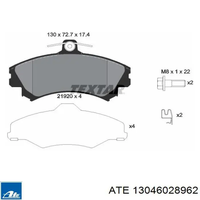 Колодки ATE 13046028962 цена, от 32.79 USD