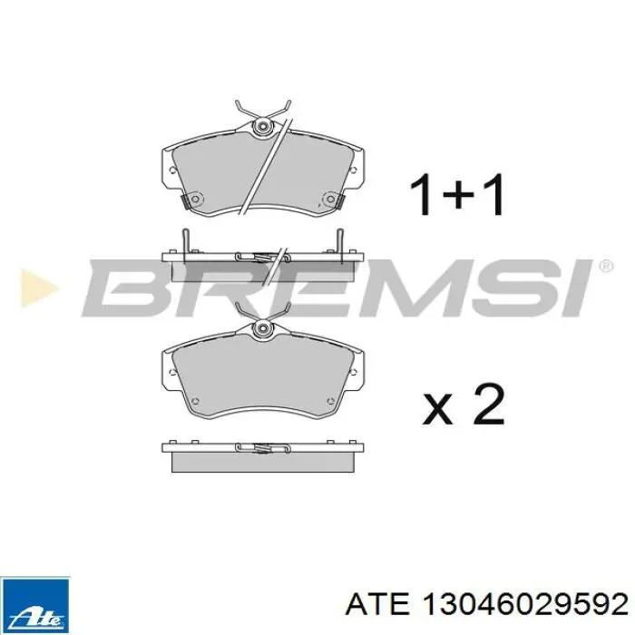 Тормозные колодки ATE 13046029592