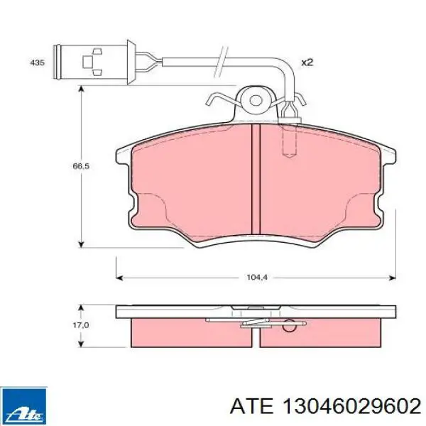 Колодки ATE 13046029602 цена, от 15.82 USD