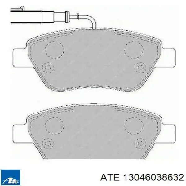 Передние тормозные колодки 13046038632 ATE