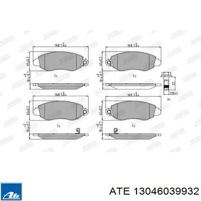 Тормозные колодки ATE 13046039932