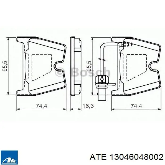 Тормозные колодки ATE 13046048002