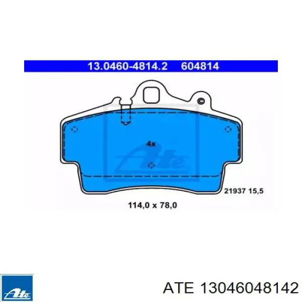 Передние тормозные колодки 13046048142 ATE