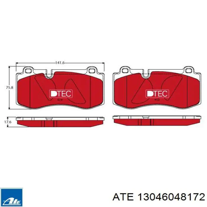 Колодки ATE 13046048172 цена, от 83.46 USD