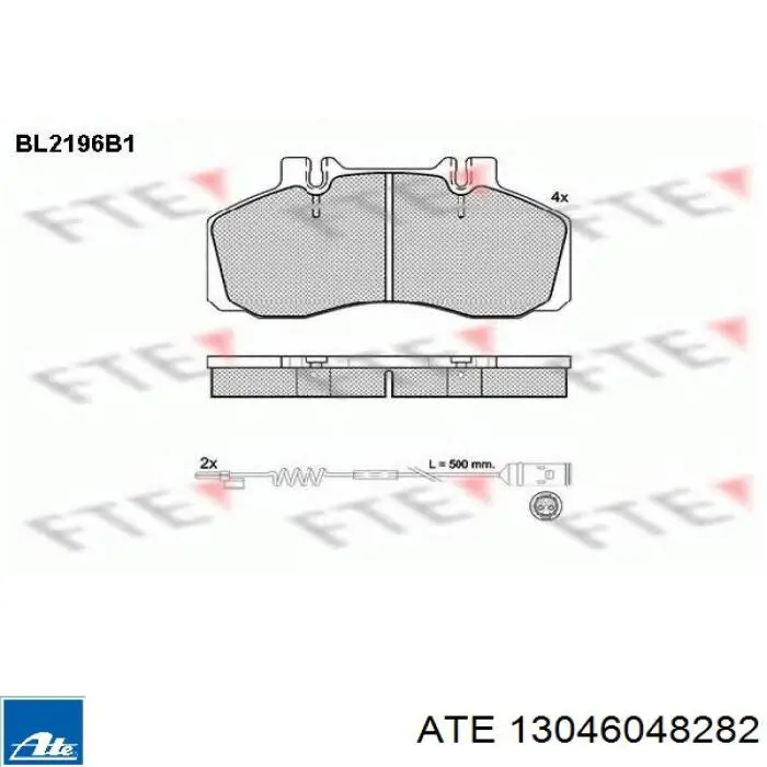 Колодки ATE 13046048282 цена, от 35.05 USD