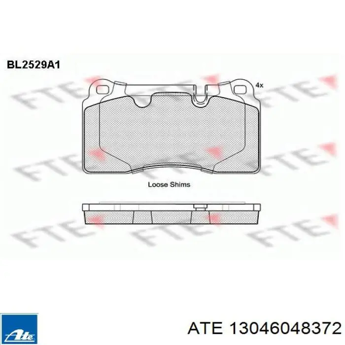 Колодки ATE 13046048372 цена, от 119.14 USD