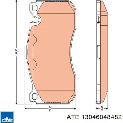 Колодки ATE 13046048482 цена, от 87.26 USD