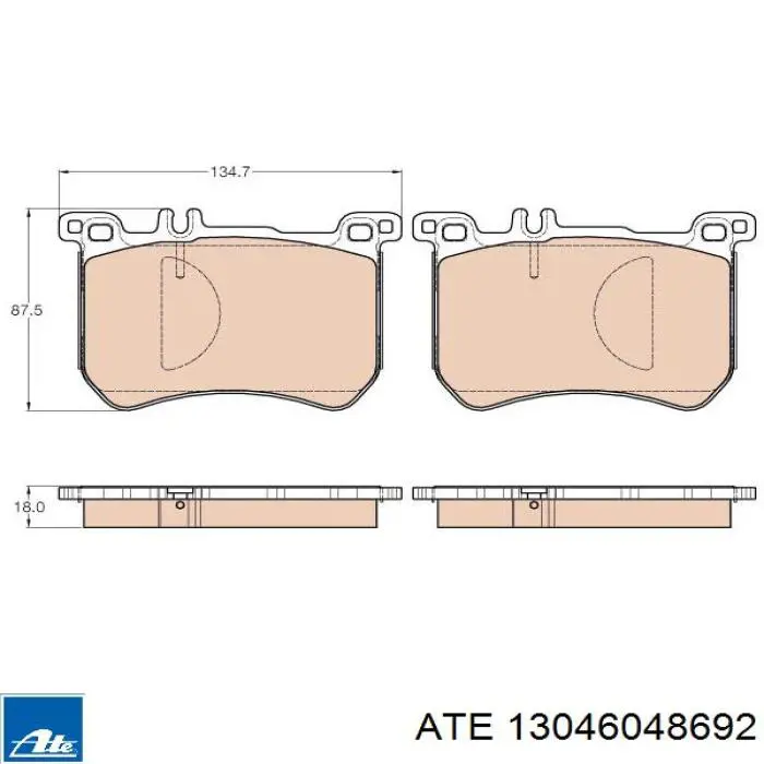 Колодки ATE 13046048692 цена, от 104.29 USD