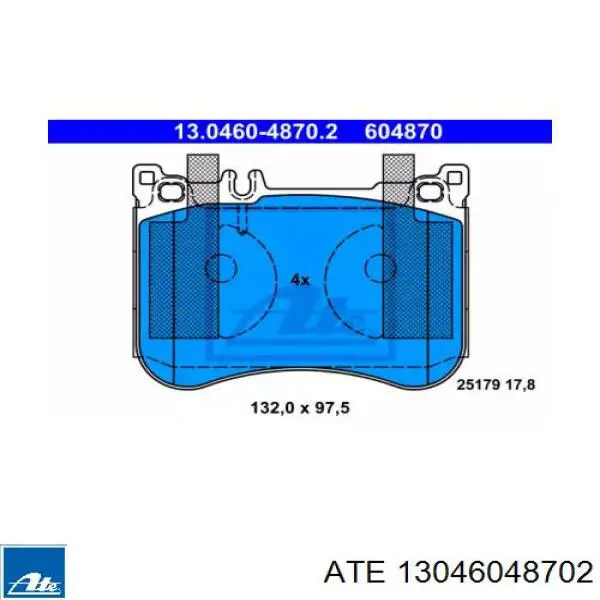 Колодки ATE 13046048702 цена, от 134.16 USD