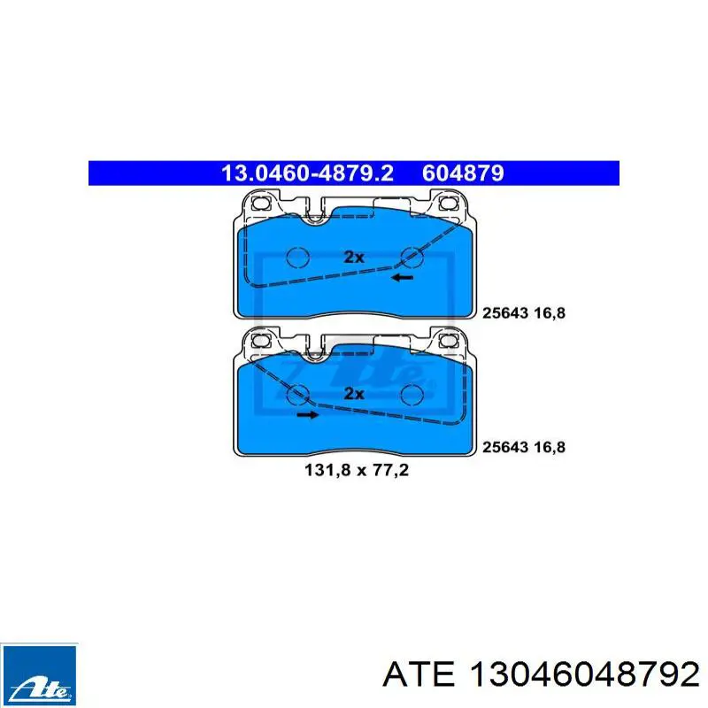 Колодки ATE 13046048792 цена, от 100.63 USD