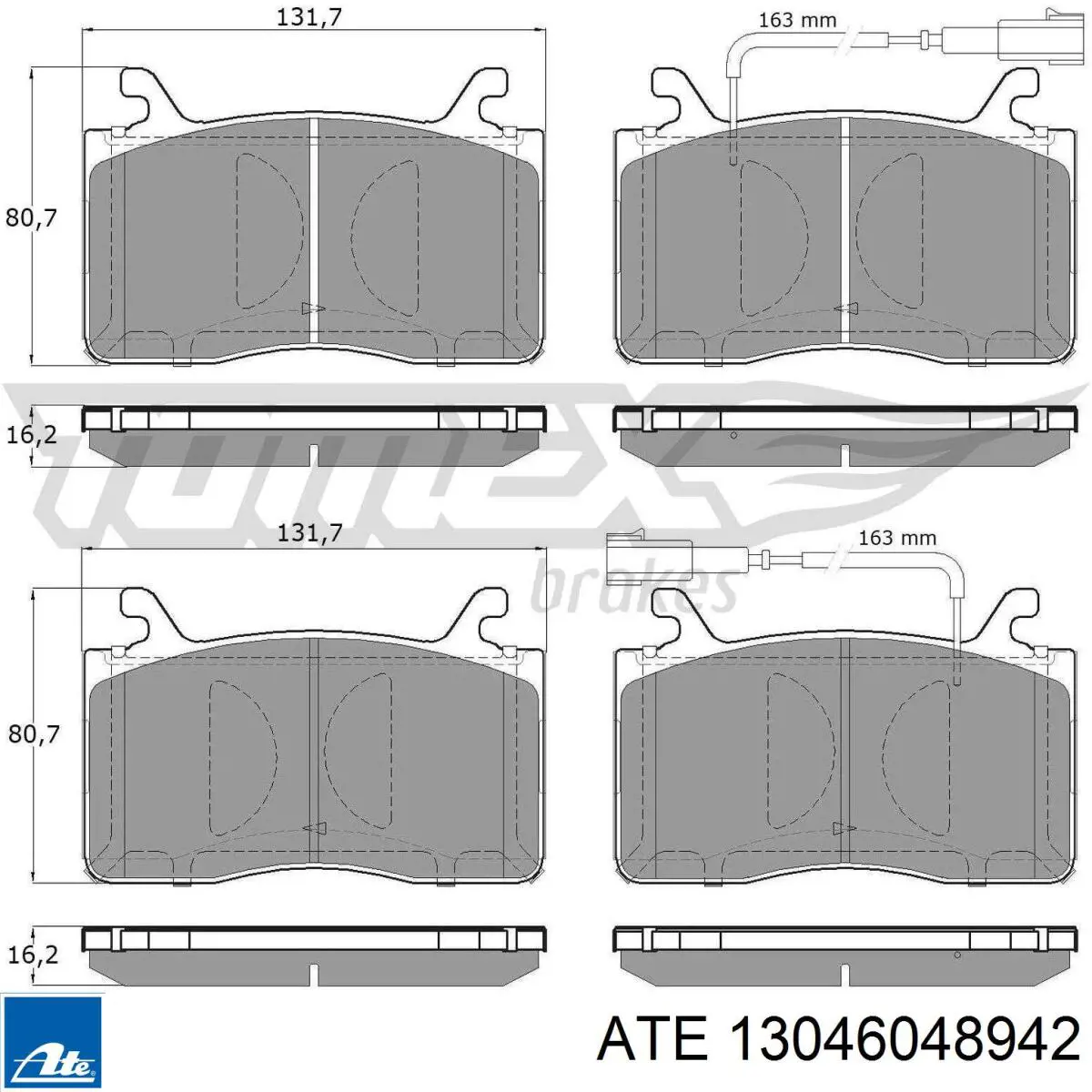 Передние тормозные колодки 302891 VALEO