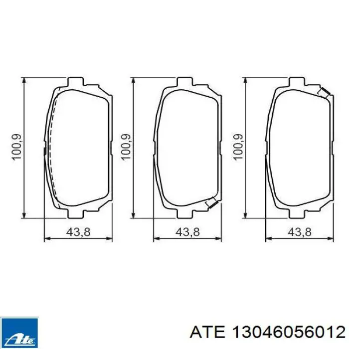 Колодки дисковые  ATE 13046056012 цена, от 17.27 USD