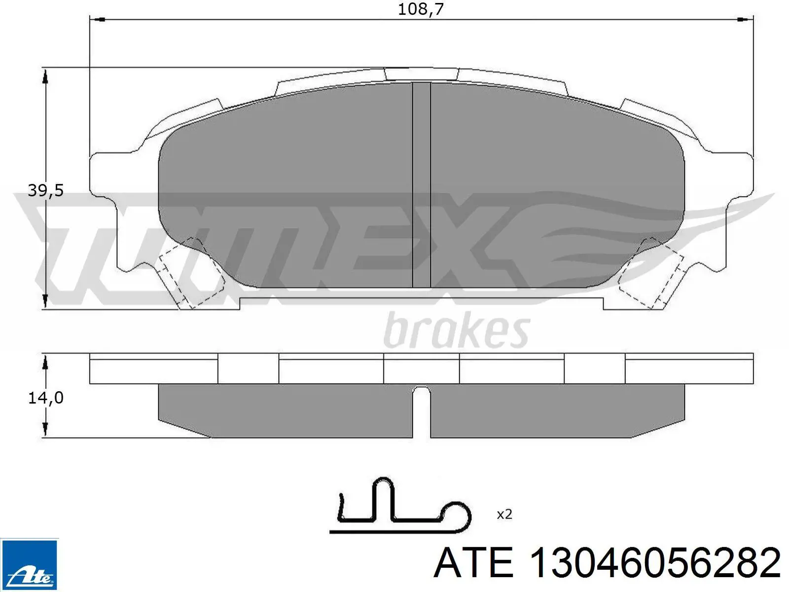 Колодки дисковые  ATE 13046056282 цена, от 31.09 USD