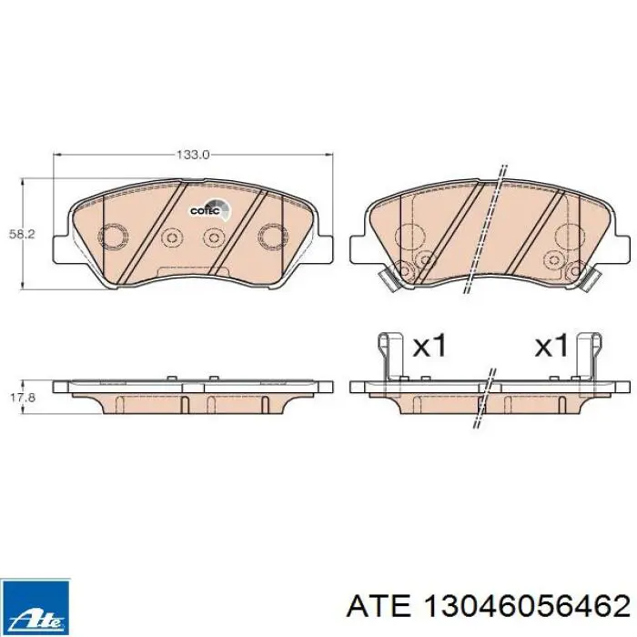 Колодки ATE 13046056462 цена, от 23.03 USD