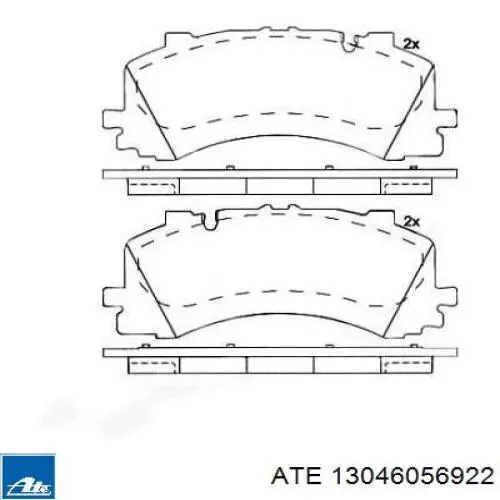 Купить 13046056922 ATE Колодки тормозные