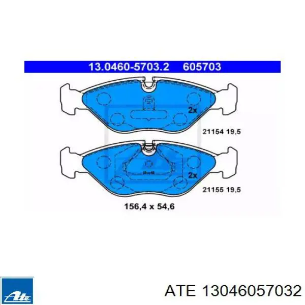 Колодки ATE 13046057032 цена, от 33.11 USD