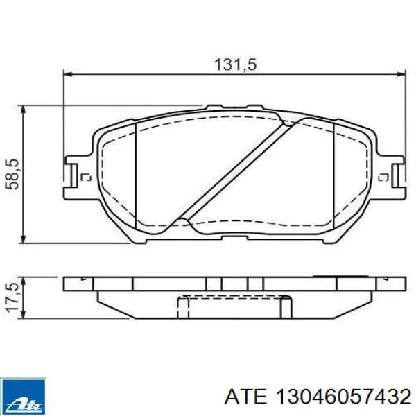 Тормозные колодки ATE 13046057432