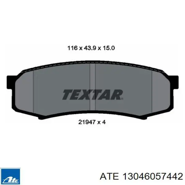 Колодки дисковые  ATE 13046057442 цена, от 20.92 USD
