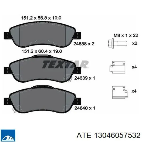 Колодки ATE 13046057532 цена, от 33.40 USD