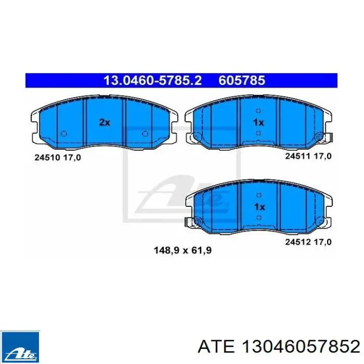 Колодки ATE 13046057852 цена, от 47.06 USD