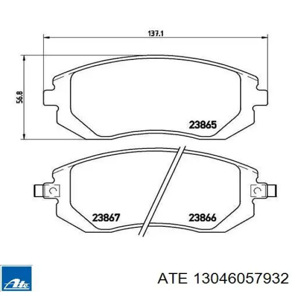 Тормозные колодки ATE 13046057932