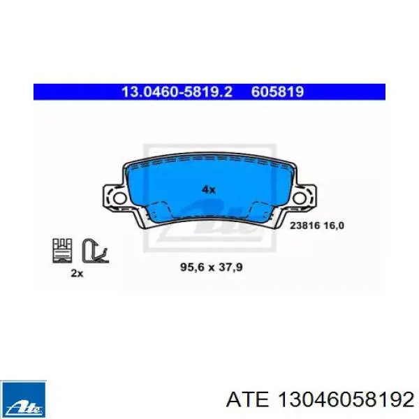 Колодки дисковые  ATE 13046058192 цена, от 14.93 USD