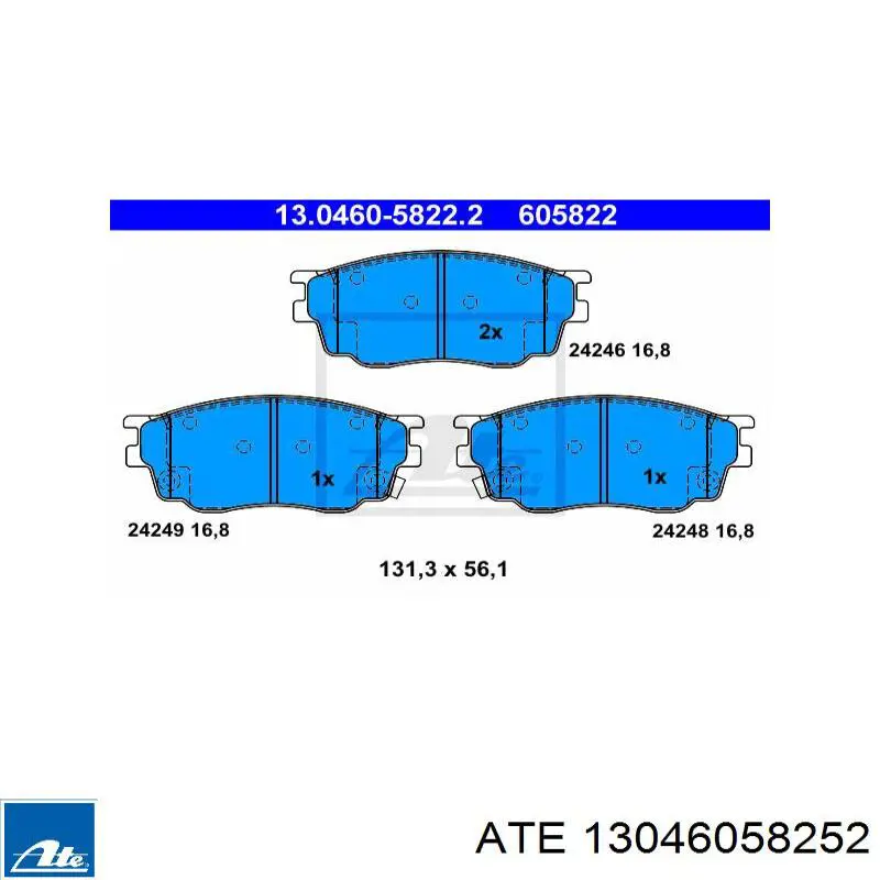 Колодки ATE 13046058252 цена, от 25.95 USD