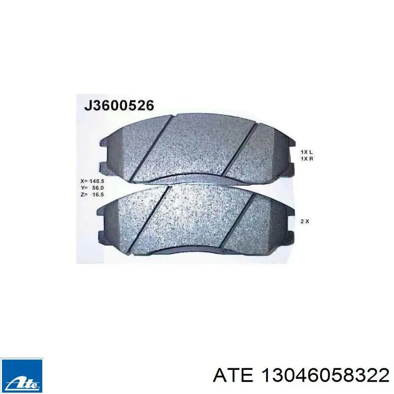 Колодки ATE 13046058322 цена, от 24.76 USD