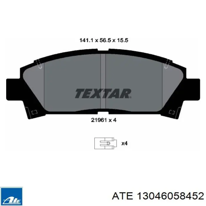 Колодки ATE 13046058452 цена, от 18.08 USD