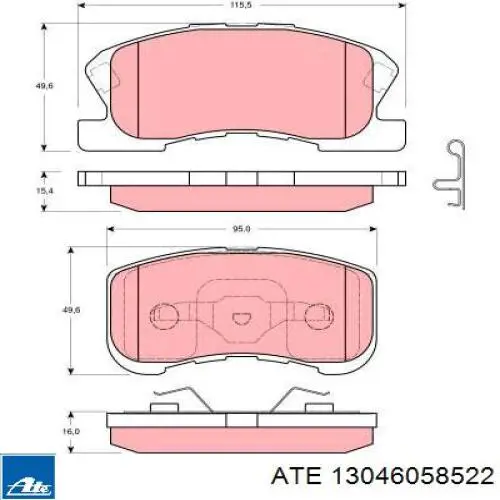 Тормозные колодки ATE 13046058522