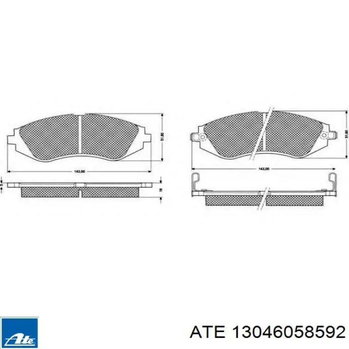 13046058592 ATE Колодки передние