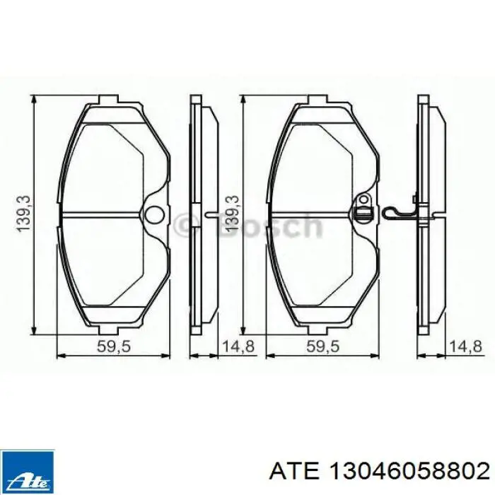 Тормозные колодки ATE 13046058802