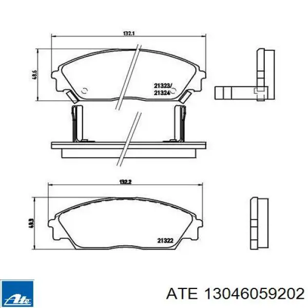 Тормозные колодки ATE 13046059202