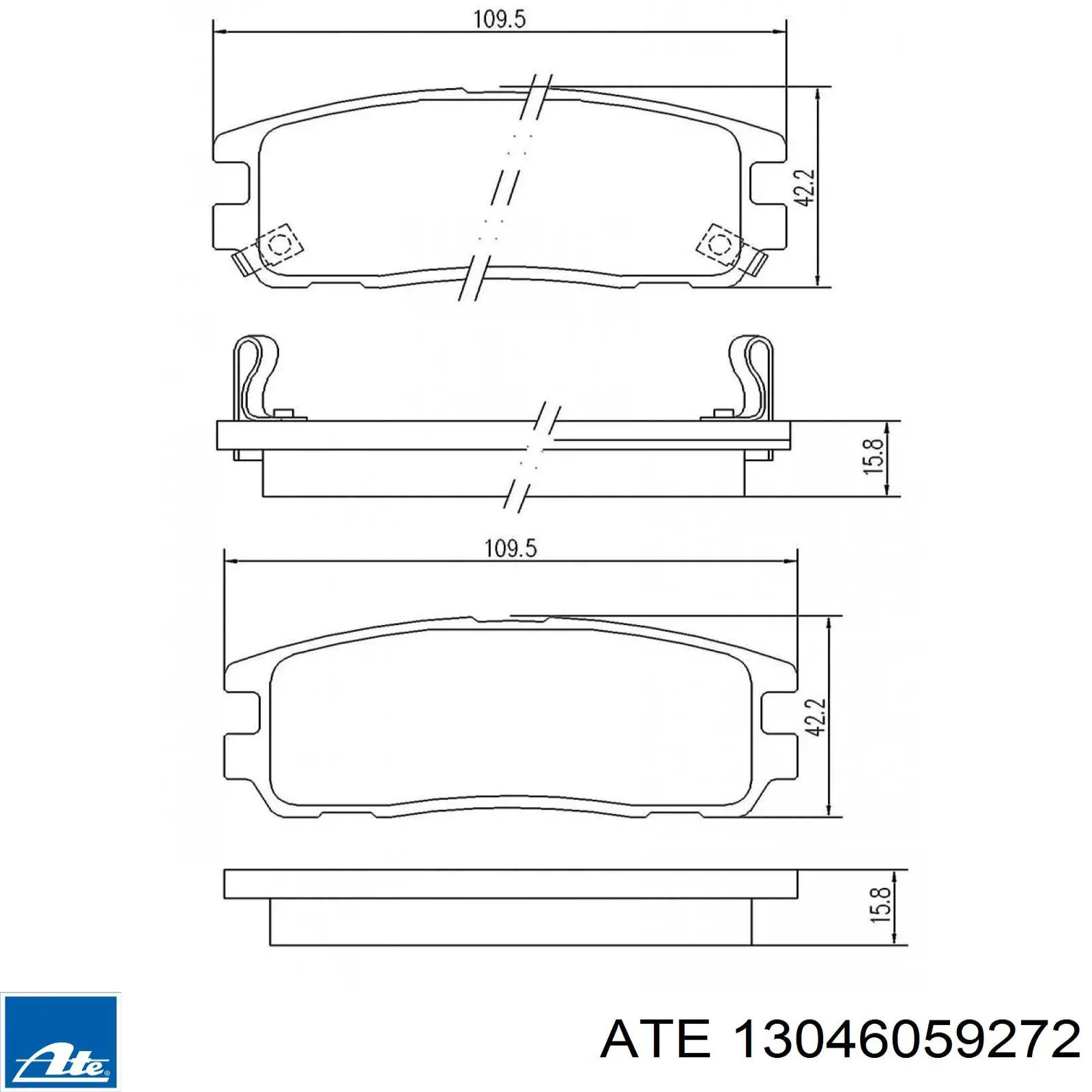 Задние дисковые колодки ATE 13046059272
