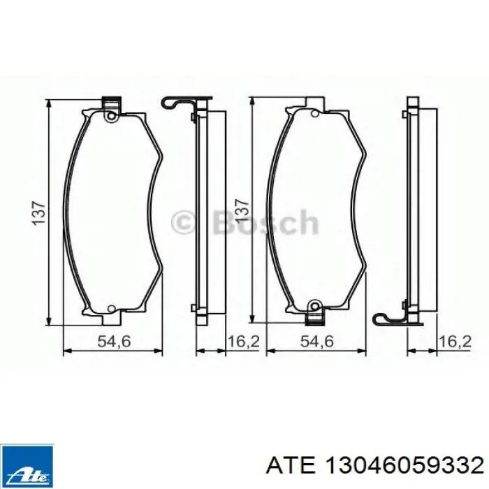 Колодки ATE 13046059332 цена, от 12.70 USD