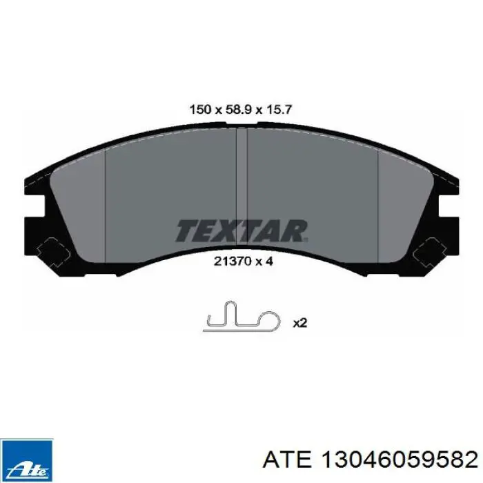 Передние тормозные колодки 13046059582 ATE