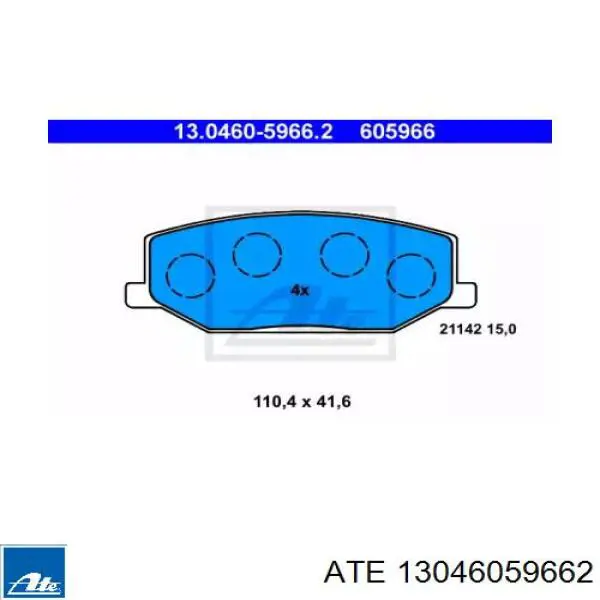 Колодки ATE 13046059662 цена, от 17.85 USD