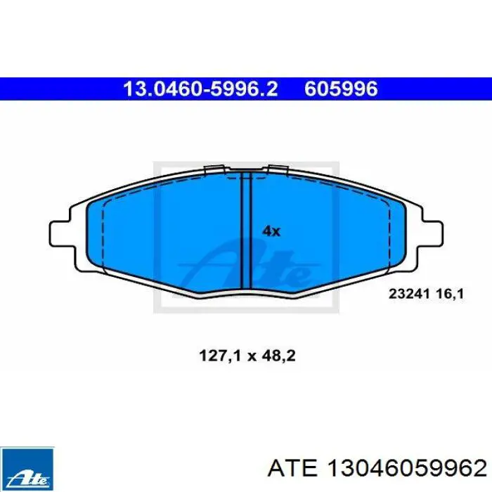 Колодки ATE 13046059962 цена, от 12.30 USD