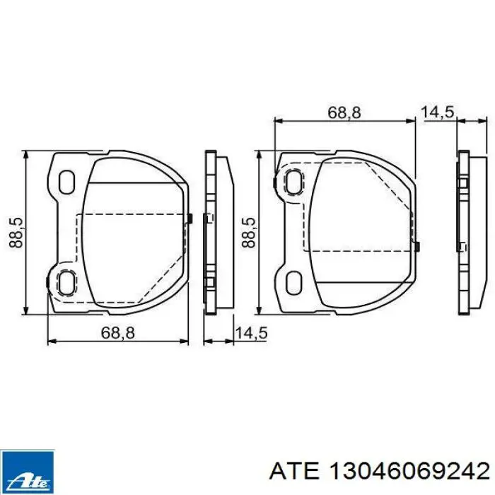 Колодки дисковые  ATE 13046069242 цена, от 34.04 USD