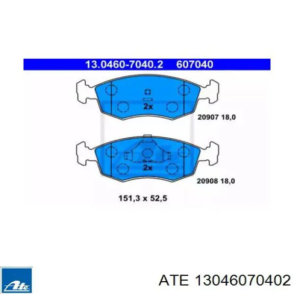 Колодки ATE 13046070402 цена, от 15.84 USD