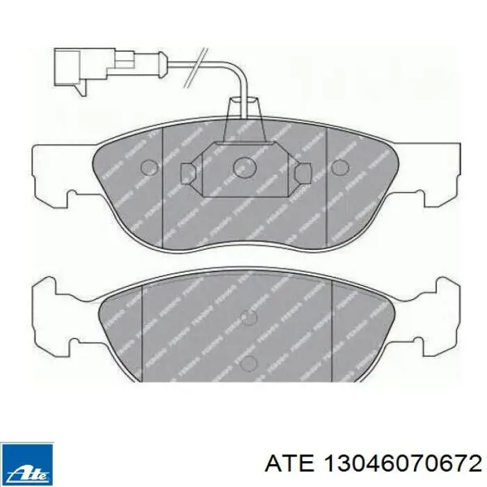 Купить 13046070672 ATE Колодки тормозные