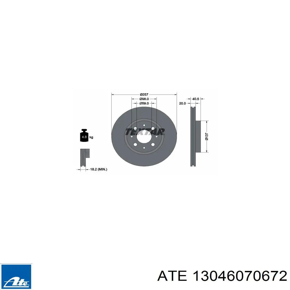 Колодки ATE 13046070672 цена, от 27.54 USD