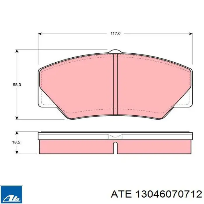 Тормозные колодки ATE 13046070712
